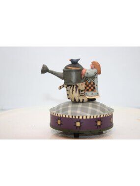 Williraye Studios - Garden Girl w/ Watering Can & Cat Music Box